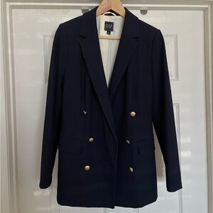 GAP Navy Blue Double-Breasted Blazer